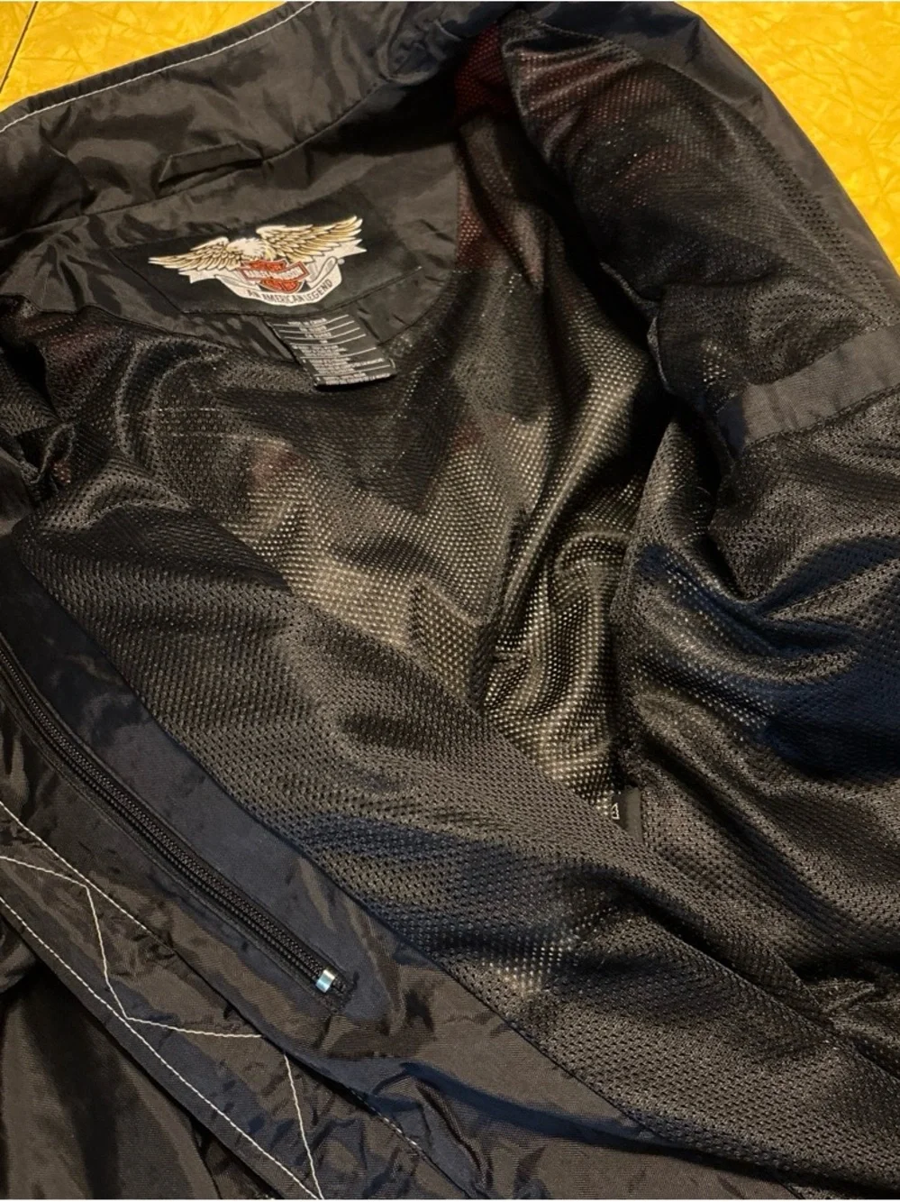 Harley-Davidson Black, Orange & Cream Racing-Style Windbreaker